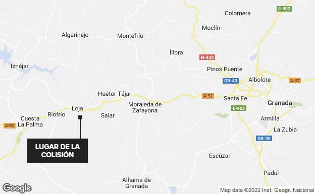 Cuatro heridos en una colisión múltiple en la A-92 a su paso por Loja