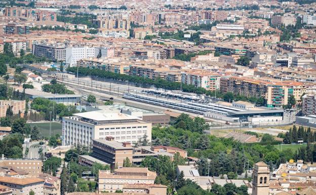 Vista aérea de la estación de Andaluces./PEPE MARÍN