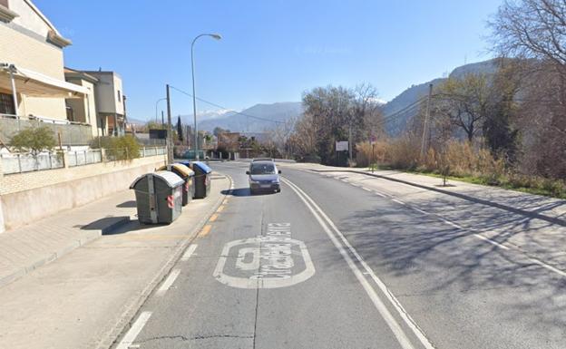 Carretera de la Sierra a su paso por la Lancha del Genil/g. m.