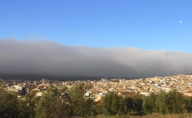 Nube este martes vista desde Padul/CARMELO A. GARCÍA